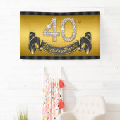Goldene 40. Geburtstagsfeier Banner (Insitu)