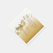 Goldene 50. Geburtstagspapier-Servietten  Serviette (Ecke)