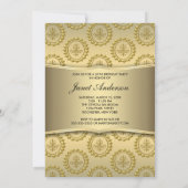 Goldene 50. Geburtstagsparty Einladung (Rückseite)