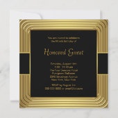 Goldene 50. Geburtstagsparty Einladung (Rückseite)
