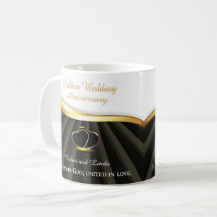 Goldene 50. Hochzeit Religiöser Jahrestag  Kaffeetasse
