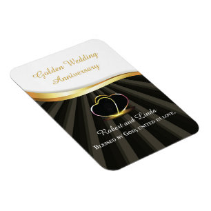 Goldene 50. Hochzeit Religiöser Jahrestag Magnet