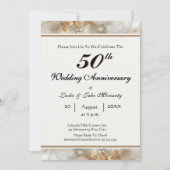 Goldene 50. Hochzeitstag Einladung (Vorderseite)