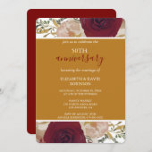 Goldene 50. Hochzeitstag Einladungen (Vorne/Hinten)