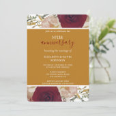 Goldene 50. Hochzeitstag Einladungen (Stehend Vorderseite)