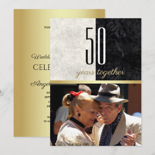 Goldene 50. Hochzeitstag-Feier Einladung
