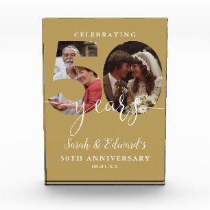 Goldene 50. Hochzeitstag-Jubiläum 2 Fotoblock