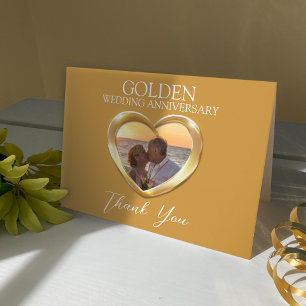 Goldene 50. Hochzeitstag-Jubiläum eigenes Foto Her Dankeskarte
