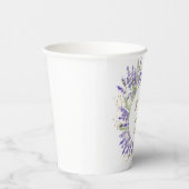 Goldene 50. Hochzeitstag Lavendel Blumen Pappbecher (Rechts)