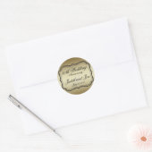 Goldene 50. Hochzeitstag Runder Aufkleber (Umschlag)