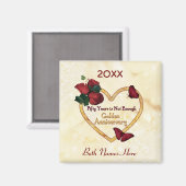 Goldene 50 Jahre Magnet (Vorderseite/Rückseite)