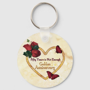 Goldene 50 Jahre Schlüsselanhänger