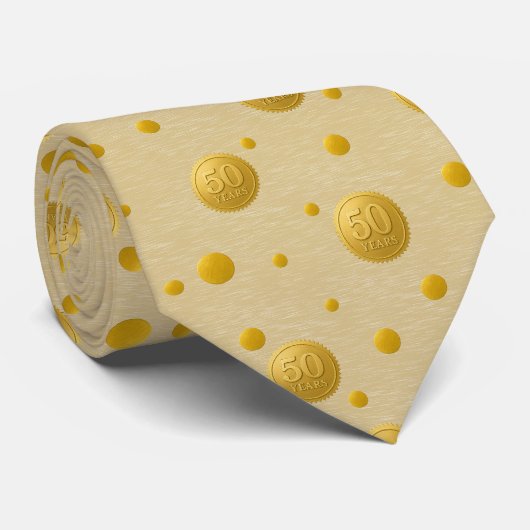 Goldene 50-jährige Jubiläumsfeier Krawatte (Gerollt)