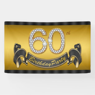 Goldene 60. Geburtstagsfeier Banner