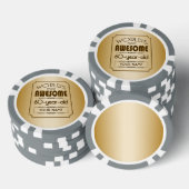 Goldene 60. Geburtstagsfeier Weltklasse Pokerchips (Stapel)