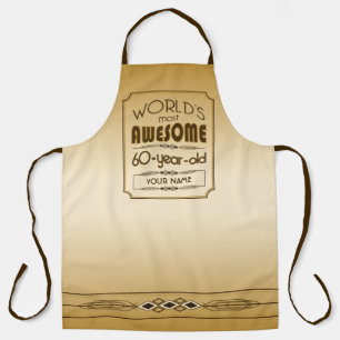 Goldene 60. Geburtstagsfeier Weltklasse Schürze