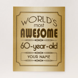 Goldene 60. Geburtstagsfeier Weltnaturerbe Bestes  Puzzle