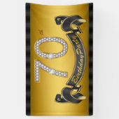 Goldene 70. Geburtstagsfeier Banner (Vertikal)