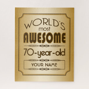 Goldene 70. Geburtstagsfeier Weltnaturerbe Bestes  Puzzle