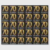 Goldene 70 So What Lustige Geburtstagsfeier Geschenkpapier (Flach)