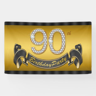 Goldene 90. Geburtstagsfeier Banner