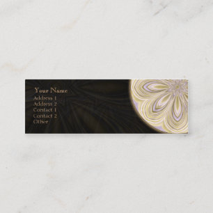 Goldene abnehmende Mandala - Profil-Visitenkarte Mini Visitenkarte