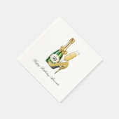 Goldene Absätze und Champagner Serviette (Ecke)