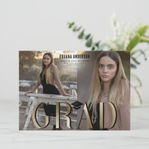 Goldene Abschluss Absolventenfoto Ankündigung des 