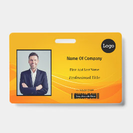 Goldene Abstrakte Foto-Identifikations-ID Ausweis