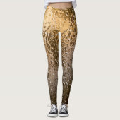Goldene Abstrakte Leggings (Vorderseite)