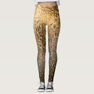 Goldene Abstrakte Leggings