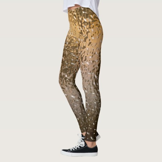 Goldene Abstrakte Leggings (Links)