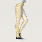 Goldene abstrakte Linien Leggings (Rechts)