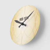 Goldene abstrakte Linien Runde Wanduhr (Winkel)