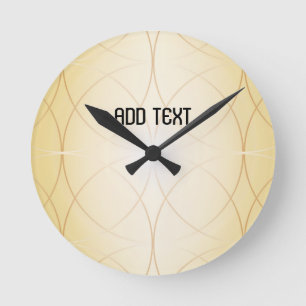 Goldene abstrakte Linien Runde Wanduhr