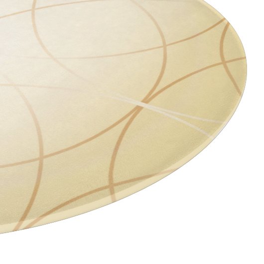 Goldene abstrakte Linien Schneidebrett (Ecke)