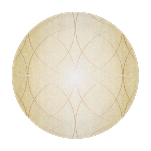 Goldene abstrakte Linien Schneidebrett (Vorderseite)