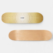 Goldene abstrakte Linien Skateboard (Horizontal)