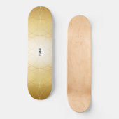 Goldene abstrakte Linien Skateboard (Vorderseite)