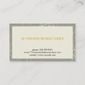 Goldene Abstrakte Linien Visitenkarte (Rückseite)