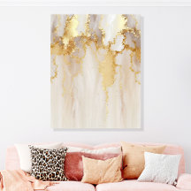 Goldene abstrakte Luxus-Acrylwandleiste