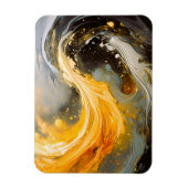 Goldene abstrakte Marmorwellen modern Magnet (Vertikal)