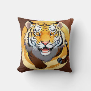 Goldene abstrakte Tiger-Illustration Kissen