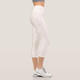 Goldene Abstraktion auf weißen Leggings