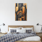 Goldene Abstraktion Leinwanddruck (Insitu (Schlafzimmer))