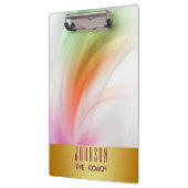 Goldene Abzeichen Regenbogenwälder Sternexplosion  Klemmbrett (Links)