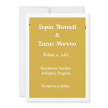 Goldene Acryl-Hochzeitseinladung Elegantes Set