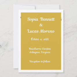 Goldene Acryl-Hochzeitseinladung Elegantes Set Einladung