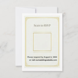Goldene Acryl-Hochzeitseinladung Set Elegant RSVP Karte