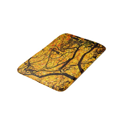 Goldene Adern des Herbstes Badematte (Schrägansicht)